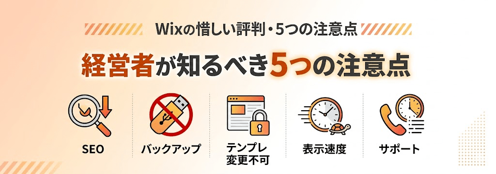 Wix(ウィックス)の「惜しい評判」とデメリット【経営者が知るべき注意点】