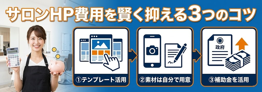 サロン系ホームページ作成の費用を賢く抑える3つのコツ