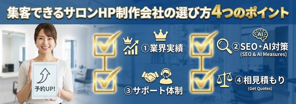 集客できるサロンHP制作会社の選び方4つのポイント