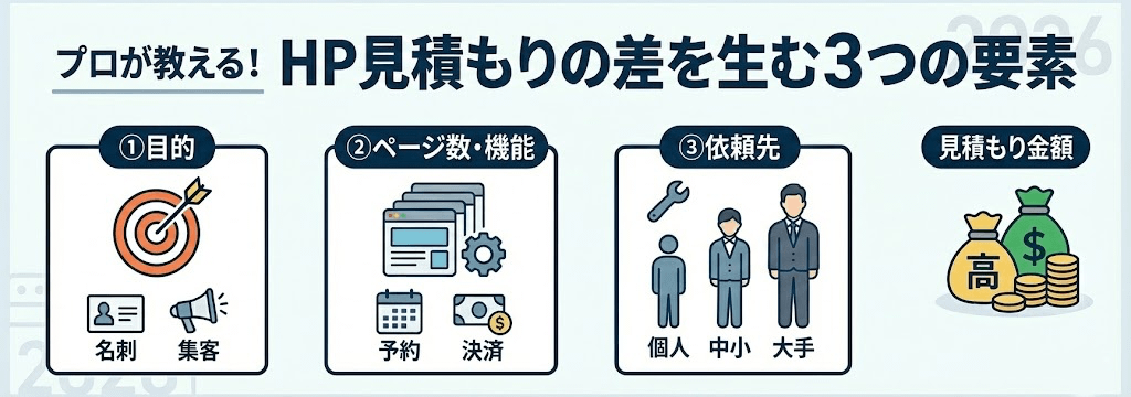 プロが教える!HP見積もりの差を生む3つの要素