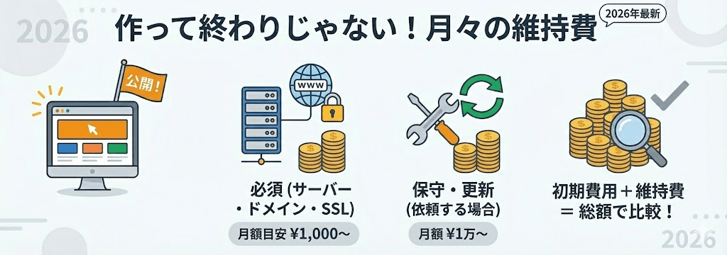 作って終わりじゃない!月々かかる維持費(ランニングコスト)