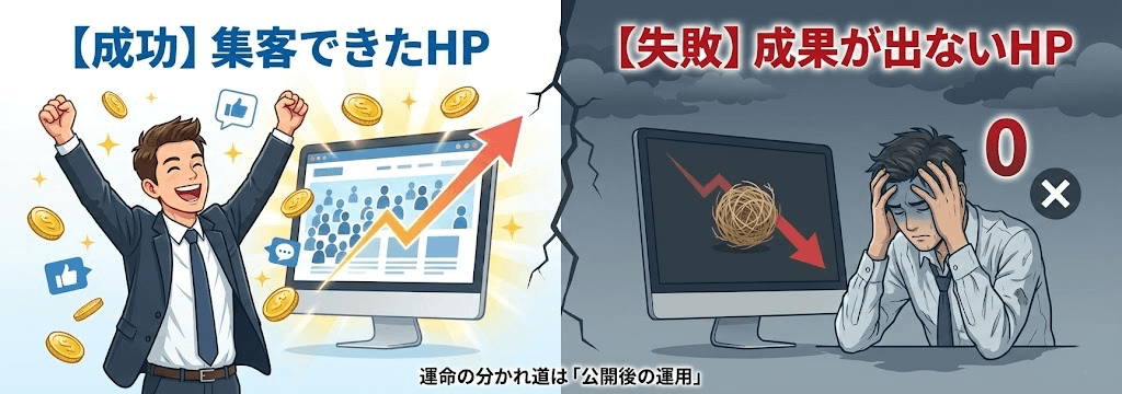 【10,000サイト以上の実績】集客できたHPと失敗したHPの違い